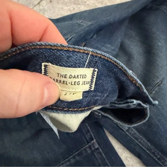 Madewell Petite Darted Barrel-Leg Jeans Softdrape Edition Medium Wash Size 27 P - Picture 8 of 12